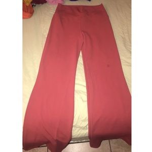 Salmon pink bell bottom pants
